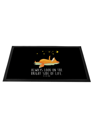 Mr. & Mrs. Panda Schmutzfangmatte Fuchs Sterne mit Spruch in Schwarz
