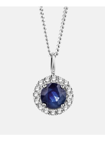 Diamant L'éternel Halskette aus 375 Weißgold mit Diamant mit Saphir