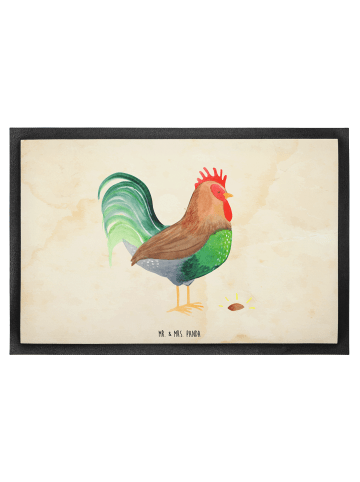 Mr. & Mrs. Panda Fussmatte Hahn Korn ohne Spruch in Vintage