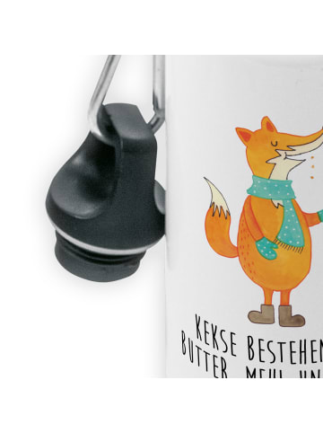 Mr. & Mrs. Panda Wasserflasche Fuchs Keks mit Spruch in Weiß