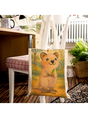 Mr. & Mrs. Panda Einkaufstasche Quokka Happy Design ohne Spruch in Weiß