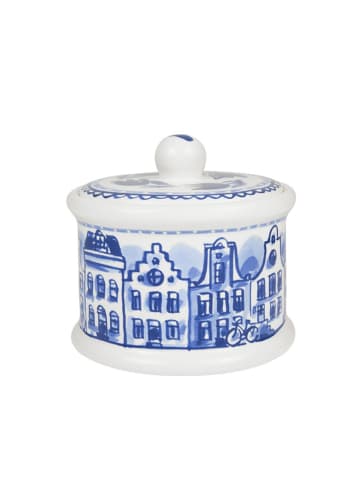 Blond Amsterdam Vorratsdose Kanalhäuser in Blau - 12,5cm