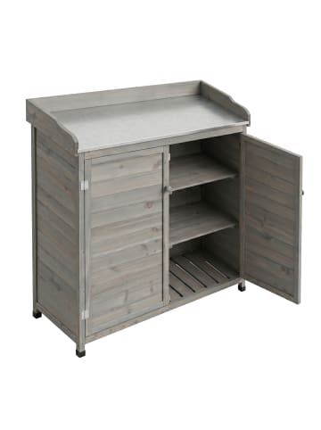 relaxdays Pflanztisch in Grau - (B)94,5 x (H)106 x (T)45 cm