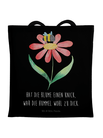 Mr. & Mrs. Panda Tragetasche Hummel Blume mit Spruch in Schwarz