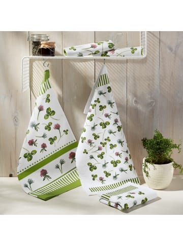 Erwin Müller Frottier, Baumwolle Frottier-Geschirrtuch 2er-Pack in Kleeblatt