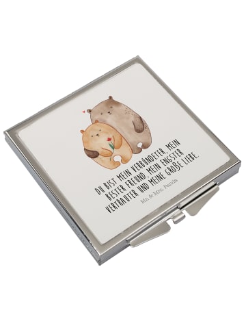 Mr. & Mrs. Panda Frauenspiegel Bären Liebe mit Spruch in Weiß
