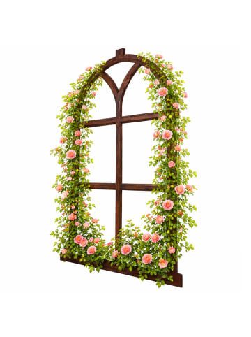 relaxdays Stallfenster in Braun - 68 x 44 cm