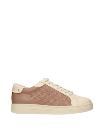 Beige Leder Low Top Sneaker