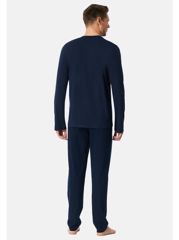 Schiesser Schlafanzug Casual Nightwear in Admiral