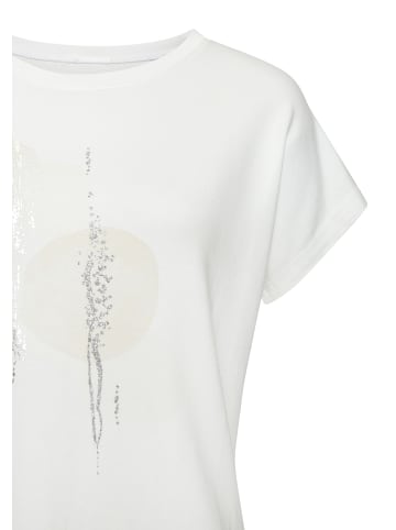 LASCANA Rundhalsshirt in weiß, beige, silber