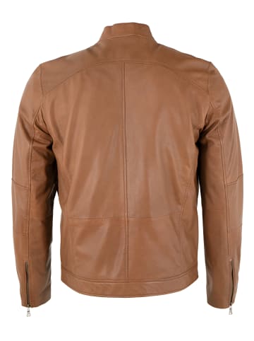 MADDOX Lederjacke Lammnappa in Whisky