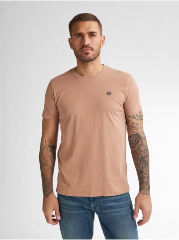 Petrol Industries T-Shirt mit Logo Windward in Braun