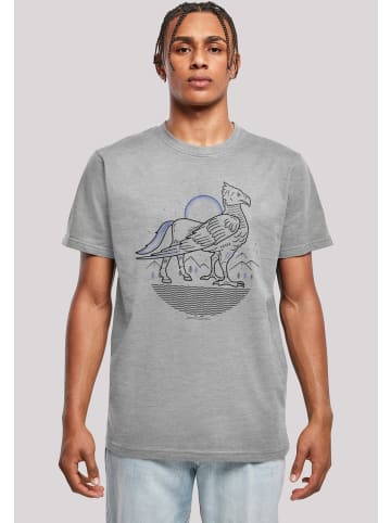 F4NT4STIC T-Shirt Harry Potter Buckbeak Line Art in grau meliert