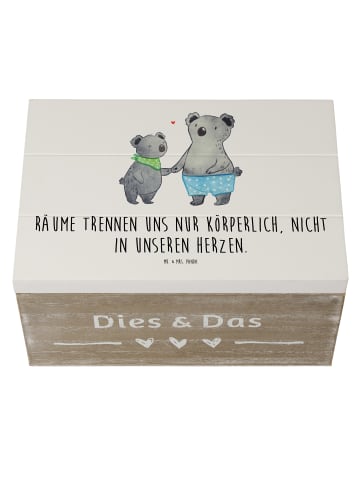 Mr. & Mrs. Panda Dekokiste Trennung von den Eltern mit Spruch in Weiß
