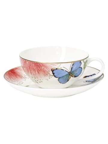 Villeroy & Boch 6er Set Teetassen mit Untertassen Amazonia in Bunt 140 ml in bunt