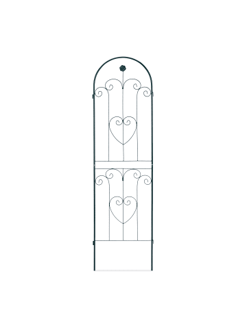 relaxdays 2x Rankgitter Rundbogen in Dunkelgrün- (B)50 x (H)180 cm