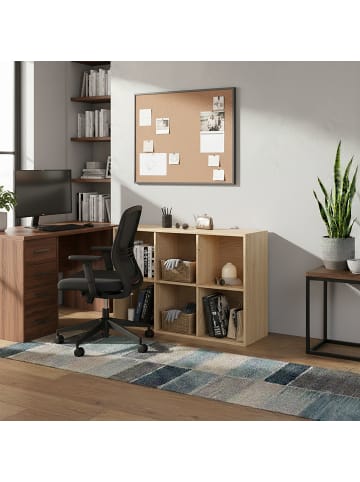 relaxdays Bücherregal in Eiche - (B)61 x (H)91 x (T)30 cm