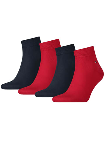 Tommy Hilfiger Socken 4er Pack in Dunkelblau/Rot