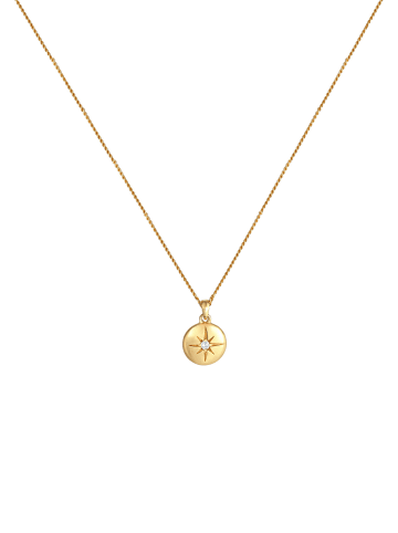 Elli Halskette 925 Sterling Silber Astro, Plättchen, Sterne, Stern in Gold