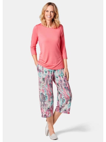 GOLDNER Kurzgröße:  Attraktive Druckhose Louisa mit weichem Fall in bunt / gemustert