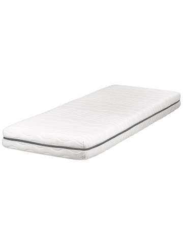 Beliani Matratze SERENITY in Weiß/Grau - (W) 80 x (H) 18 x (L) 200 cm