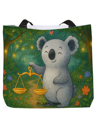 Mr. & Mrs. Panda Shopper Waage Astrologie Design ohne Spruch in Weiß