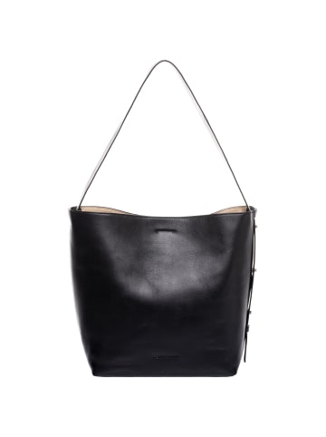 FEYNSINN Leder-Hobo Bag echt Leder Hobo Beutel Schultertasche groß schwarz in schwarz