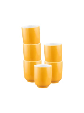 Seltmann Weiden 6er Set Becher ohne Henkel Sento Home Pure Colors in 400 ml in Mango Orange