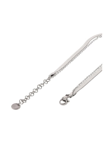 IZIA Women Multi-Chain Bracelet in Silver Turquoise