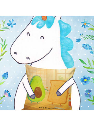 Mr. & Mrs. Panda Sofakissen Avocado Toast Design ohne Spruch in Weiß
