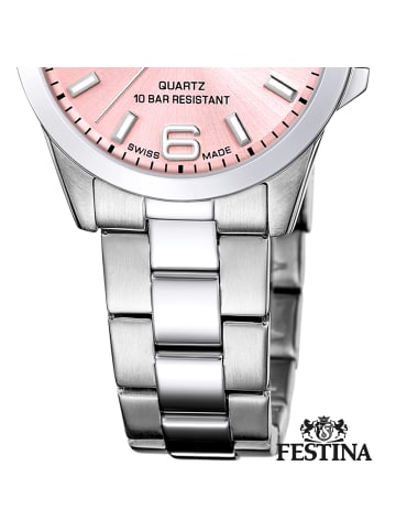 Festina Analog-Armbanduhr Festina Swiss Made silber klein (ca. 29mm)