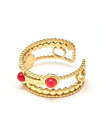Luxenter Ring Fatin mit 18 Karat verstellbar Gold-Fatin pink