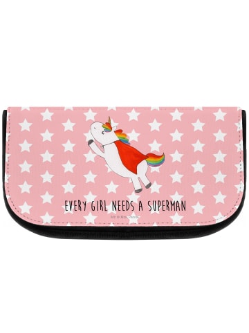 Mr. & Mrs. Panda Waschbeutel Einhorn Super mit Spruch in Rot Pastell