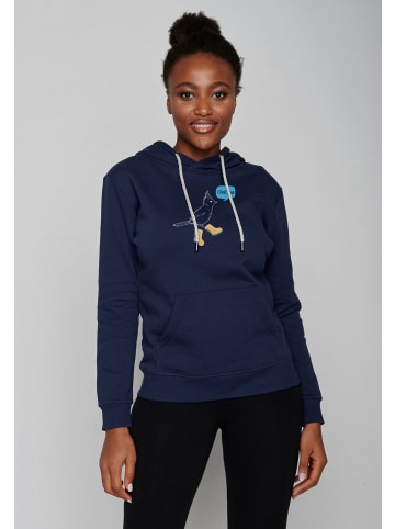 GreenBomb Hoodie Animal Bird Fine in Marineblau