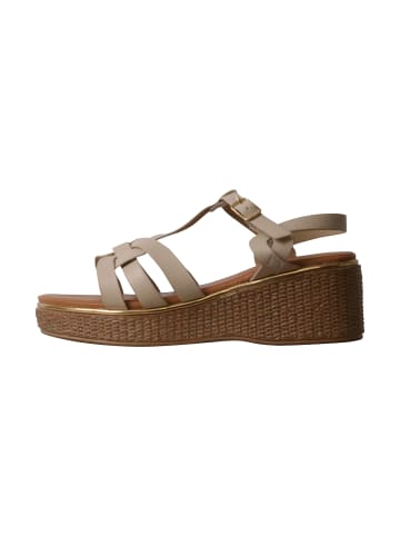 Sixth Sens Sandalen mit Keilabsatz und Riemchen aus Paris Beige