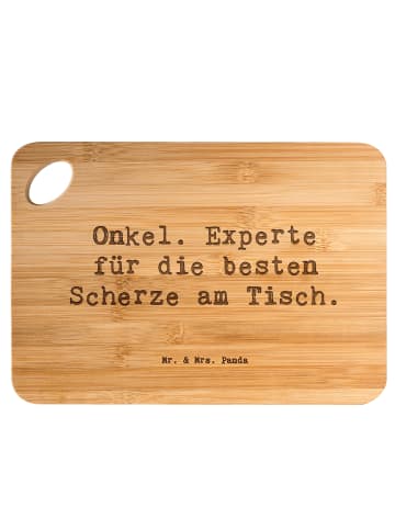 Mr. & Mrs. Panda Holzbrett Spruch Onkel Scherzkönig mit Spruch in Braun