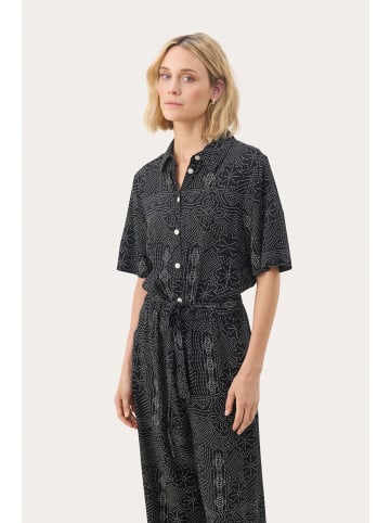 PART TWO Overall TillaPW Gerade Passform in Black Dot Print