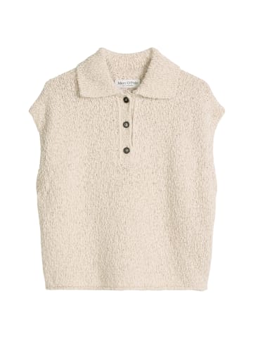 Marc O'Polo Ärmelloser Polo-Pullover loose in Grey Silk
