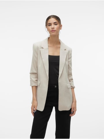 Vero Moda Einfarbiger Blazer Offfener Style Basic Jacket in Braun-4