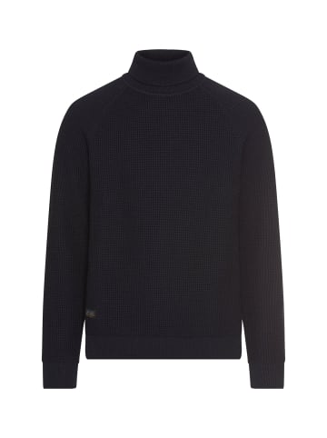 Camel Active Strickpullover mit Stehkragen in Navyblau