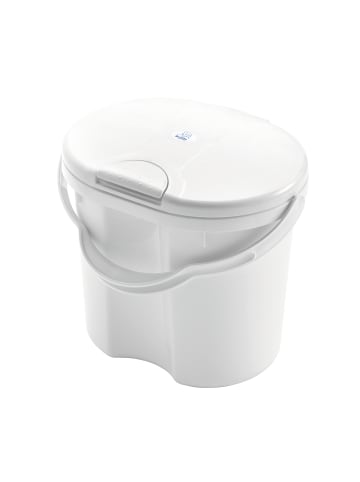 Rotho Babydesign Geruchsdichter Windelbehälter mit Deckel – 10L, hygienisch in Weiß