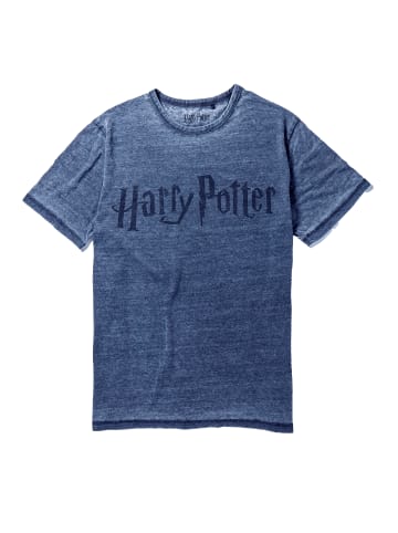 Recovered T-Shirt Harry Potter Classic Logo Blue in Blau