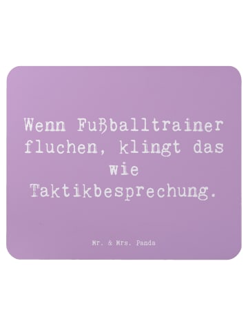 Mr. & Mrs. Panda Mousepad Spruch Fußballtrainer Taktik mit Spruch in Lavendeltraum