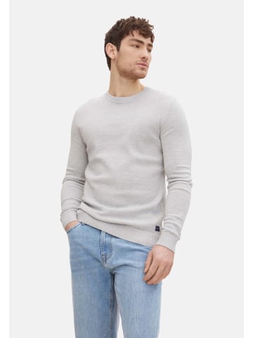 Tom Tailor Tom Tailor Pullover Strukturierter Sweater in hellgrau