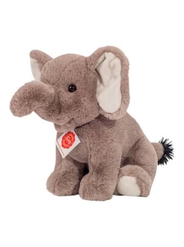 Teddy Hermann Kuscheltier Elefant sitzend 25 cm in Grau