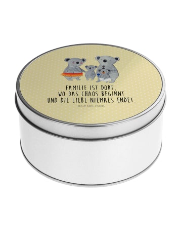 Mr. & Mrs. Panda Aufbewahrungsbox Koala Familie mit Spruch in Gelb Pastell