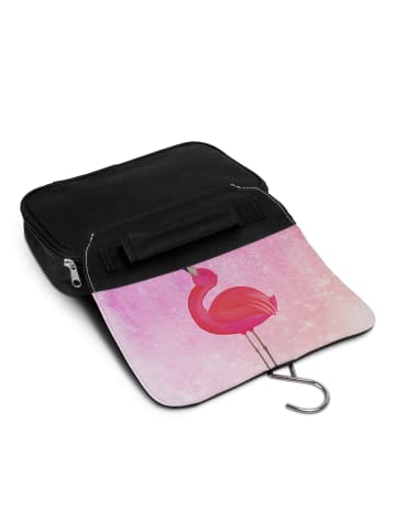 Mr. & Mrs. Panda Kosmetiktäschchen Flamingo Stolz ohne Spruch in Aquarell Pink
