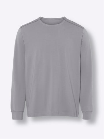 Sieh an! Langarm-Shirt in grau-meliert