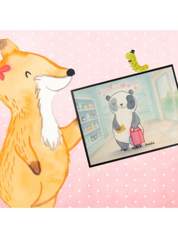 Mr. & Mrs. Panda Schreibunterlage Panda Shopping Design ohne Spruch in Weiß