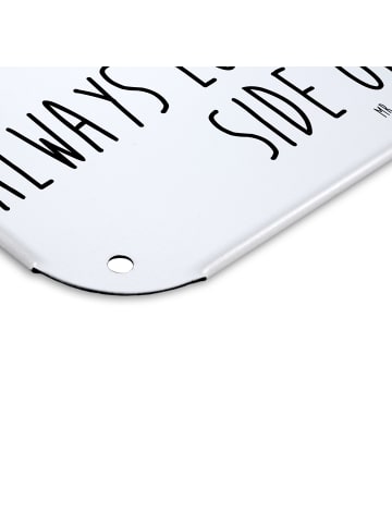 Mr. & Mrs. Panda Retro Blechschild Fuchs Sterne mit Spruch in Weiß